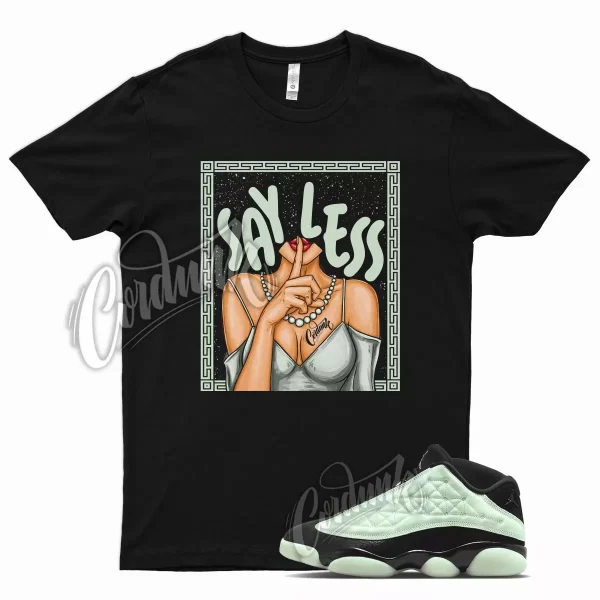 Black SHHH T Shirt for Air J1 13 Low Singles Day Barely Green 1 Jezsport.com