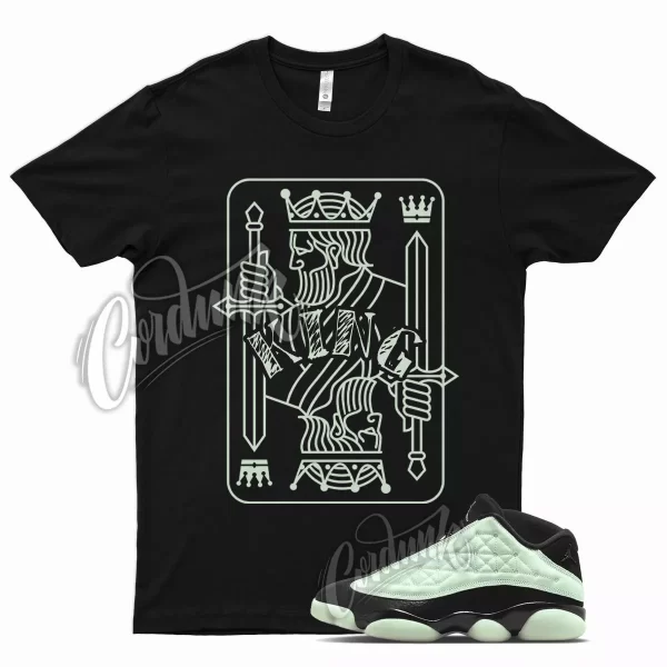 Black KING T Shirt for Air J1 13 Low Singles Day Barely Green 1 Jezsport.com