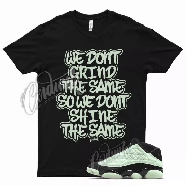 Black GRIND T Shirt for Air J1 13 Low Singles Day Barely Green 1 Jezsport.com