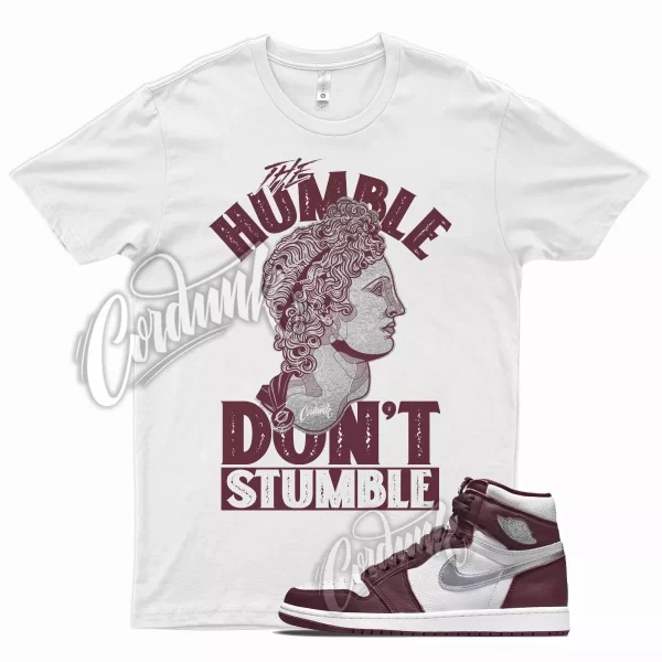 White HUMBLE V2 Shirt for Air J1 1 High OG Bordeaux Metallic Silver Beetroot Jezsport.com