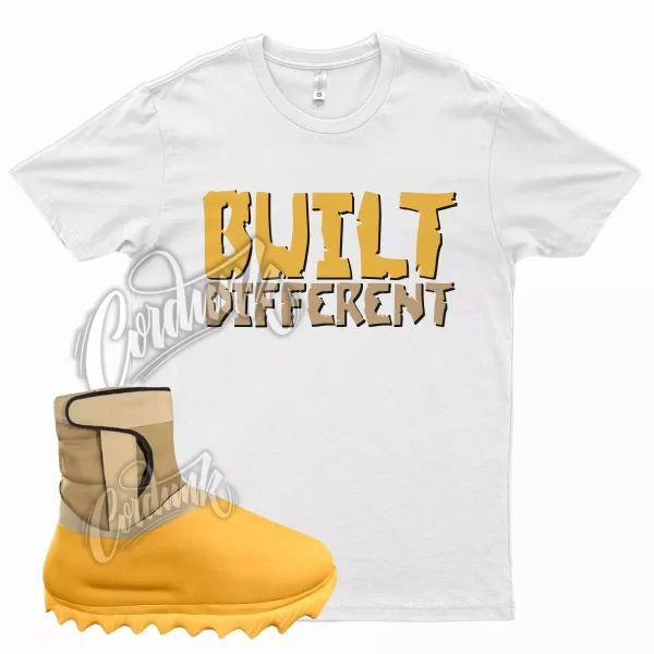 White BUILT T Shirt for Y Knit Runner Boot Sulfur Yellow Tan Brown Jezsport.com