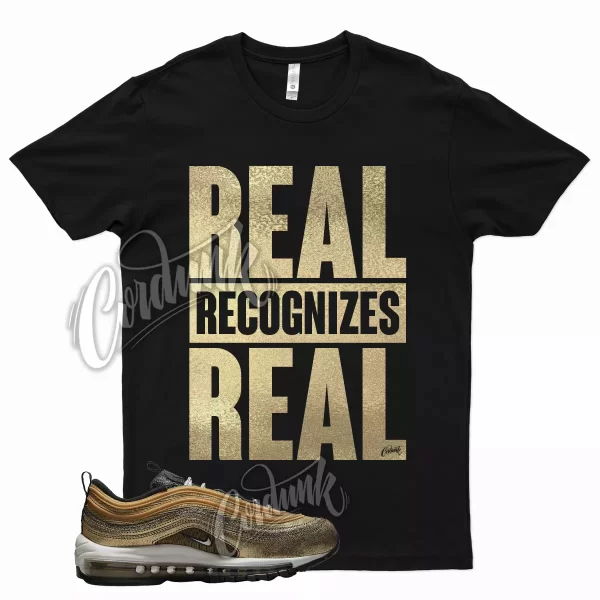 Black RRR T Shirt for Air Max 97 Cracked Gold Metallic DMP 6 Jezsport.com