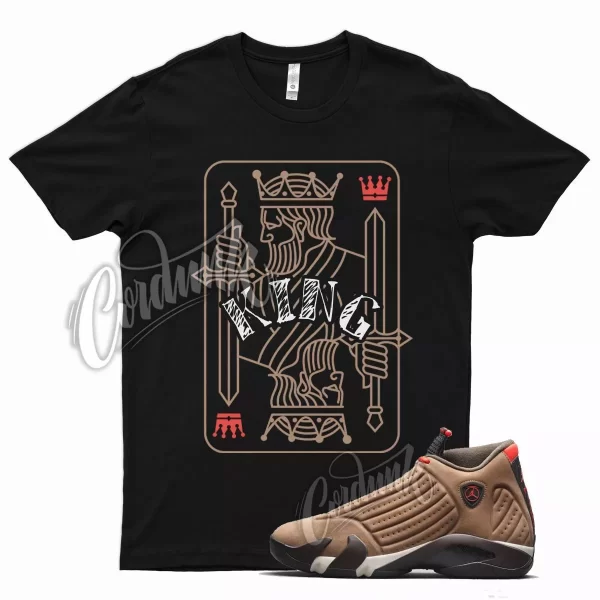 Black KING T Shirt for Air J1 14 Winterized Archaeo Brown Chile Red Mocha Jezsport.com