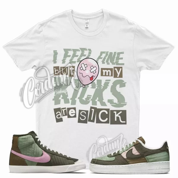 SICK V2 T Shirt for Air Force 1 Blazer Toasty Oil Green Olive Brown Sequioa Jezsport.com