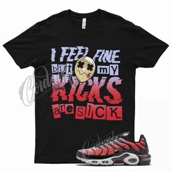 Black SICK V2 T Shirt for Air Max Plus Sisterhood Red Purple Gold Jezsport.com