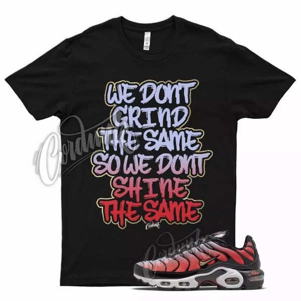 Black GRIND T Shirt for Air Max Plus Sisterhood Red Purple Gold Jezsport.com