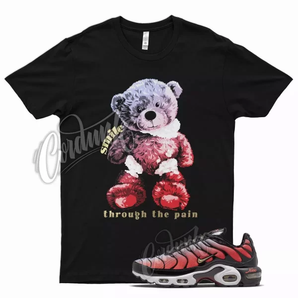 Black SMILE T Shirt for Air Max Plus Sisterhood Red Purple Gold Jezsport.com