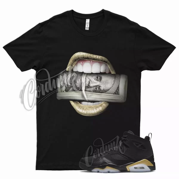 Black ROLL T Shirt for J1 Flight Club 91 Metallic Gold DMP Defining Moments Jezsport.com