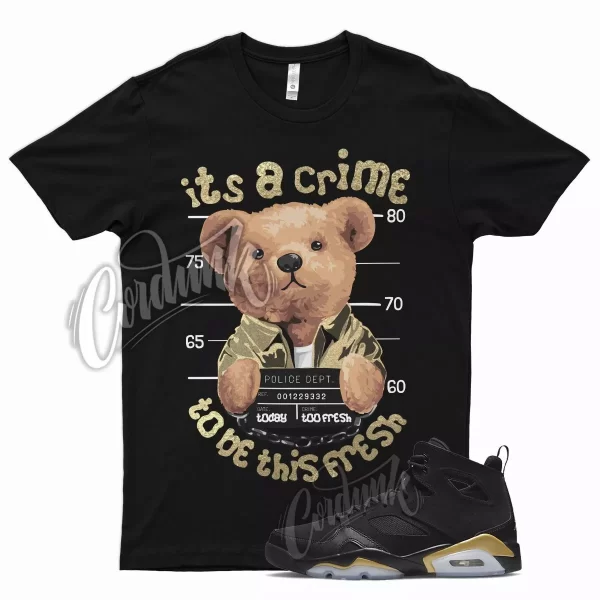 Black CRIME Shirt for J1 Flight Club 91 Metallic Gold DMP Defining Moments Jezsport.com