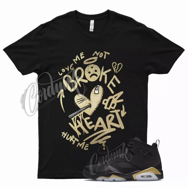 Black BROKEN Shirt for J1 Flight Club 91 Metallic Gold DMP Defining Moments Jezsport.com