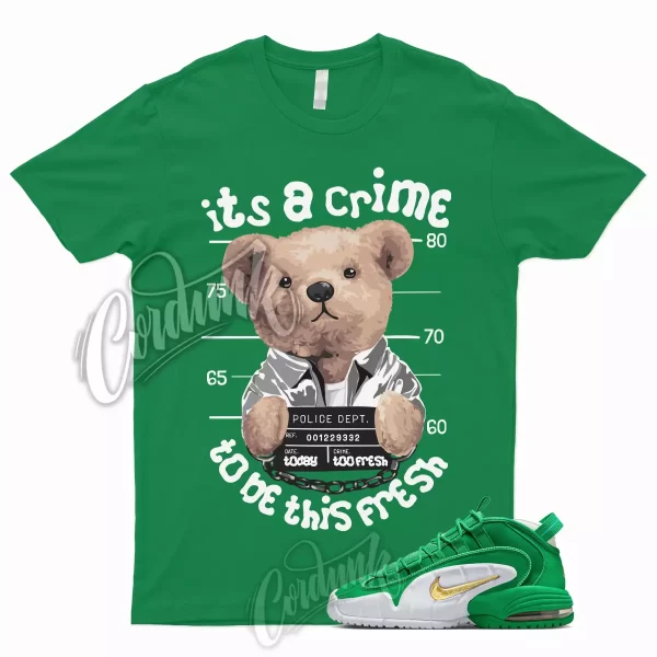 CRIME T Shirt for Air Max Penny Stadium Green White Mystic Metallic Gold Lucky Jezsport.com