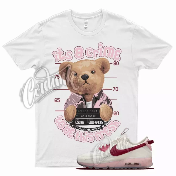 White CRIME Shirt for Air Max 90 Terrascape Pink Glaze Pomegranate Love Letter Jezsport.com