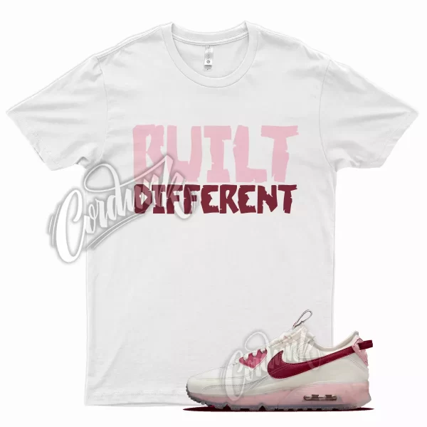 White BUILT Shirt for Air Max 90 Terrascape Pink Glaze Pomegranate Valentine's Jezsport.com