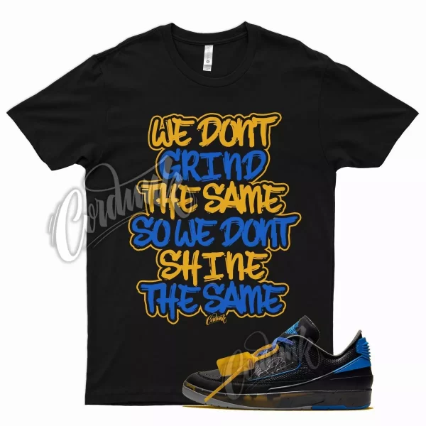 Black GRIND T Shirt for J1 2 Off Varsity Royal University Gold Yellow Blue Jezsport.com