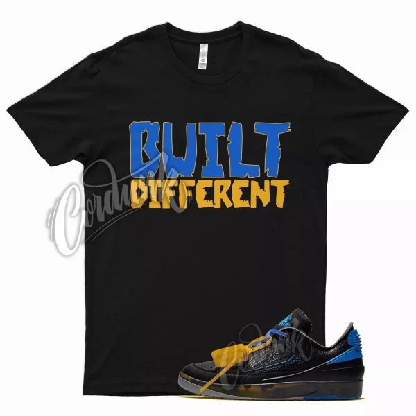 Black BUILT T Shirt for J1 2 Off Varsity Royal University Gold Yellow Blue Jezsport.com