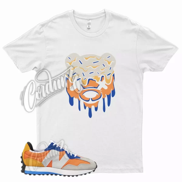 White DRIPPY T Shirt for Balance 327 Rbal Tan Orange Blue NB Jezsport.com