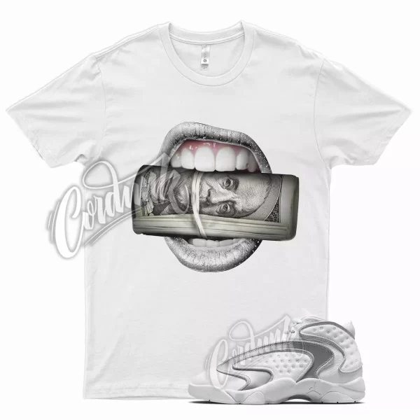 White ROLL T Shirt for Air J1 OG Metallic Silver Force 1 Max Plus Dunk Jezsport.com