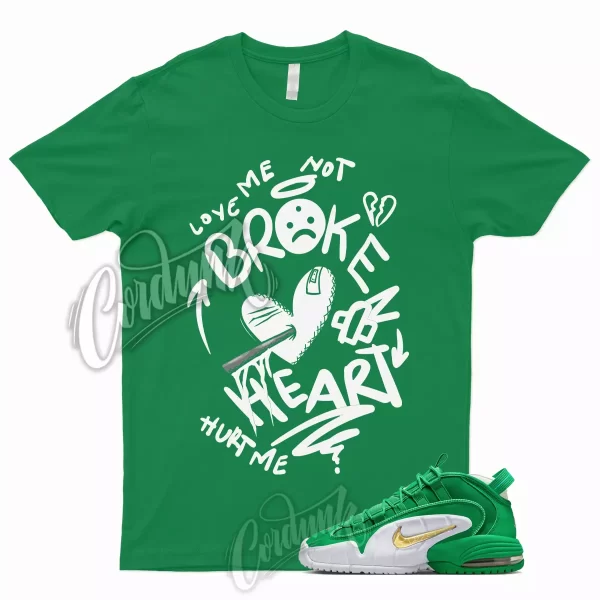 BROKEN T Shirt for Air Max Penny Stadium Green White Mystic Metallic Gold Lucky Jezsport.com