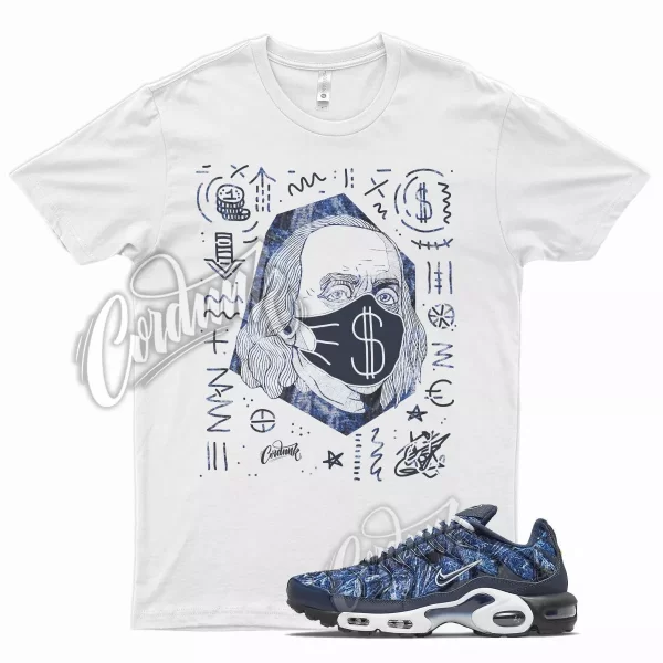 White BF T Shirt for N Air Max Plus Midnight Navy Obsidian Camo Jezsport.com