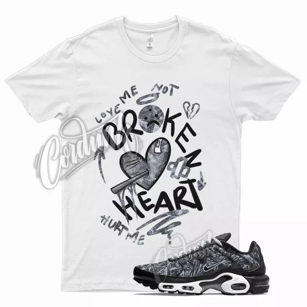 White BROKEN T Shirt for N Air Max Plus Dark Smoke Grey Black Camo Jezsport.com