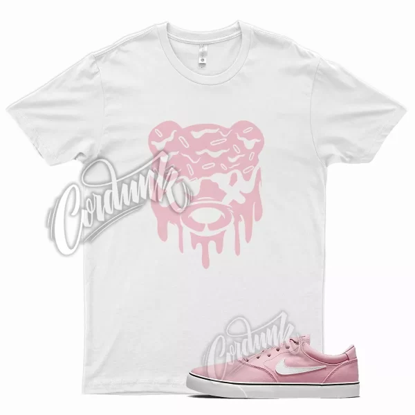 White DRIPPY T Shirt for N SB Chron 2 Canvas Pink Glaze Black Jezsport.com