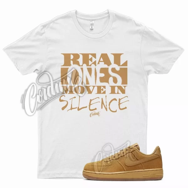 White REAL T Shirt for N Air Force 1 Wheat Elemental Gold Griffey Harvest 6 Jezsport.com