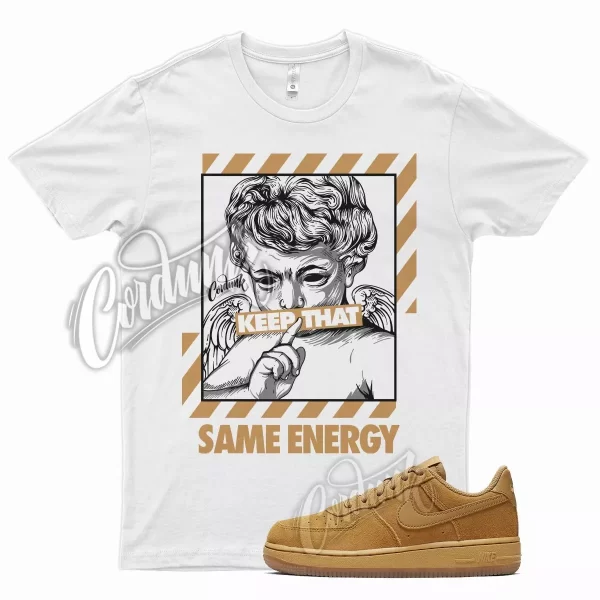 White ENERGY T Shirt for N Air Force 1 Wheat Elemental Gold Griffey Harvest 6 Jezsport.com