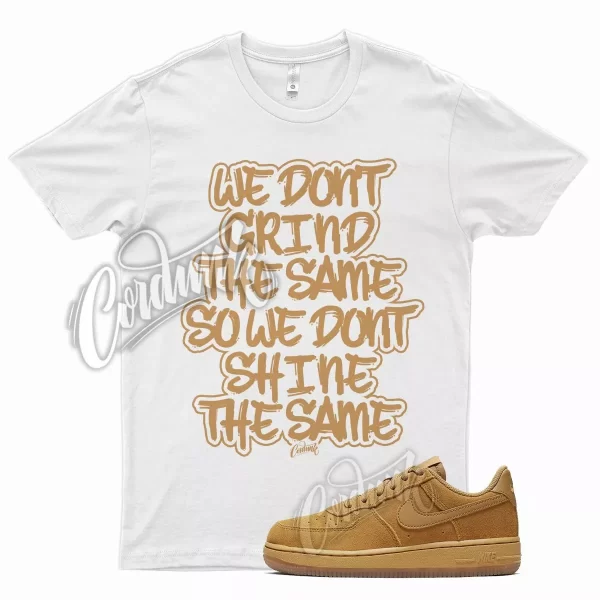 White GRIND T Shirt for N Air Force 1 Wheat Elemental Gold Griffey Harvest 6 Jezsport.com