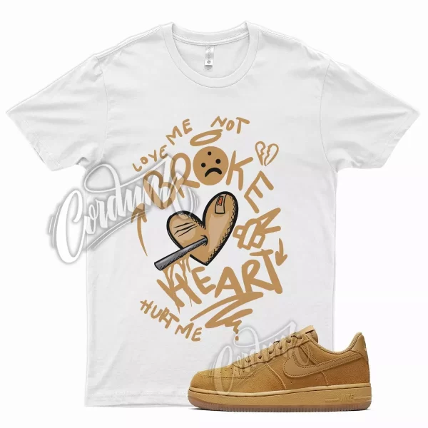 White BROKEN T Shirt for N Air Force 1 Wheat Elemental Gold Griffey Harvest 6 Jezsport.com