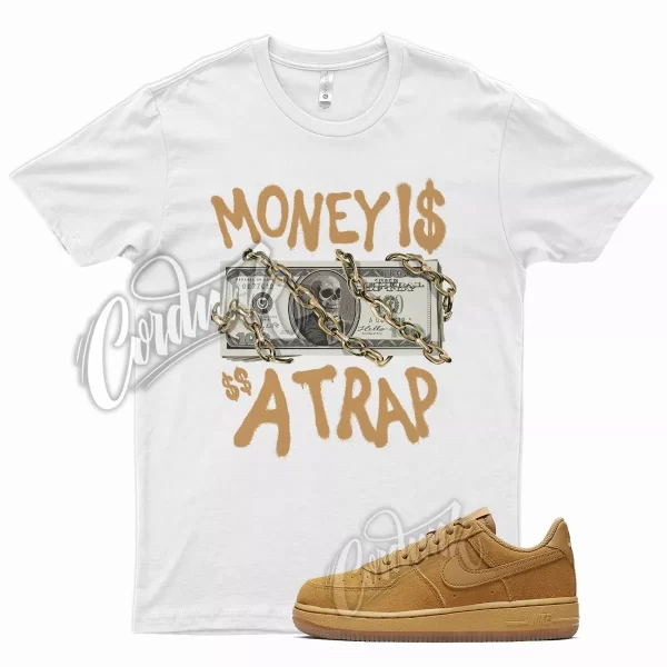 White TRAP T Shirt for N Air Force 1 Wheat Elemental Gold Griffey Harvest 6 Jezsport.com