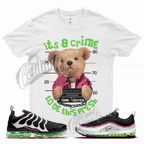 White CRIME Shirt for N Vapormax Plus Air Max 97 Do You Hyper Pink Lime Force Jezsport.com