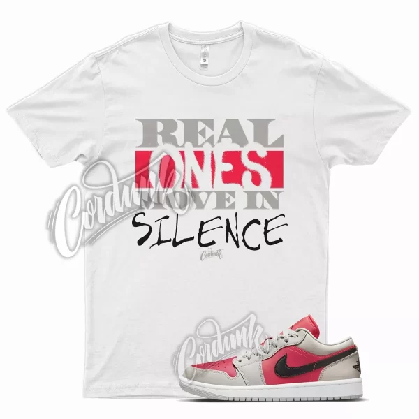 White REAL T Shirt for Air J1 1 Low Light Iron Ore Siren Red Black Max Jezsport.com