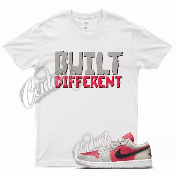 White BUILT T Shirt for Air J1 1 Low Light Iron Ore Siren Red Black Max Jezsport.com