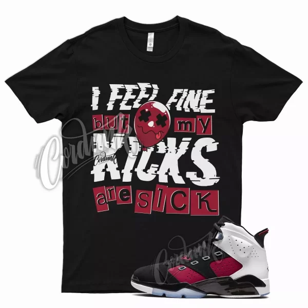 Black SICK V2 Shirt for Air J1 6-17-23 Carmine White 6 17 23 Gym University Jezsport.com