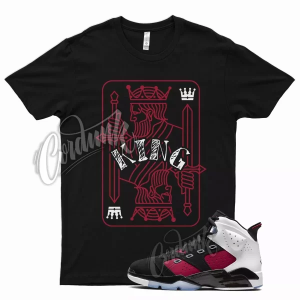 Black KING T Shirt for Air J1 6-17-23 Carmine White 6 17 23 Gym University Jezsport.com