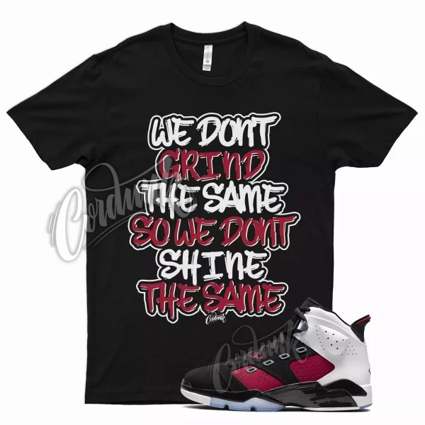 Black GRIND T Shirt for Air J1 6-17-23 Carmine White 6 17 23 Gym University Jezsport.com