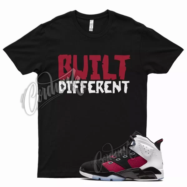 Black BUILT T Shirt for Air J1 6-17-23 Carmine White 6 17 23 Gym University Jezsport.com