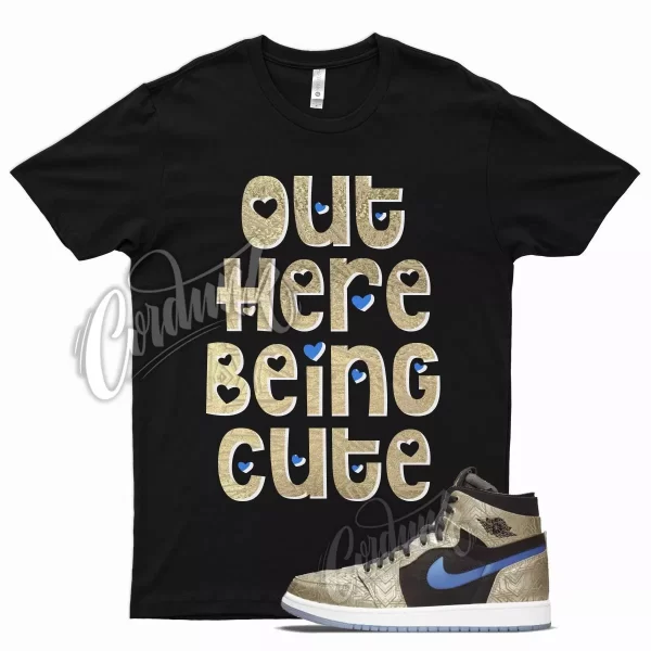 Black CUTE T Shirt for Air J1 1 Zoom Gold Laser Royal Blue DMP Metallic Jezsport.com