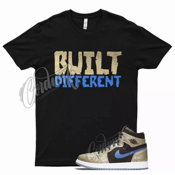 Black BUILT T Shirt for Air J1 1 Zoom Gold Laser Royal Blue DMP Metallic Jezsport.com