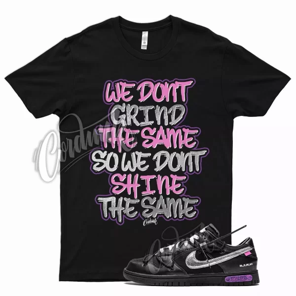 Blk GRIND T Shirt for N Dunk Low White Lot 50 Metallic Silver Pink Purple Jezsport.com