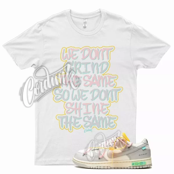 GRIND T Shirt for N Dunk Low White Lot 09 50 Neutral Grey Pink Yellow Jezsport.com