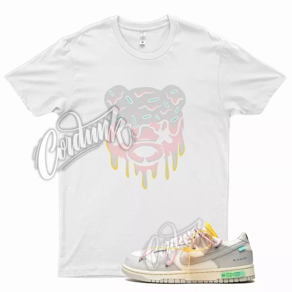 DRIPPY T Shirt for N Dunk Low White Lot 09 50 Neutral Grey Pink Yellow Jezsport.com