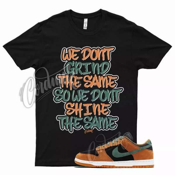 Black GRIND T Shirt for N Dunk Low Ceramic Nori Orange Clay Green Jezsport.com