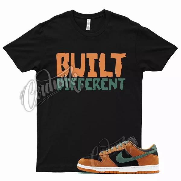 Black BUILT T Shirt for N Dunk Low Ceramic Nori Orange Clay Green Jezsport.com