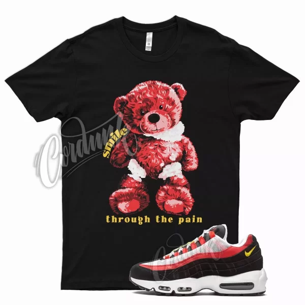 Black SMILE Shirt for N Air Max 95 Bright Crimson Yellow Red Tweety 18 Gym Jezsport.com