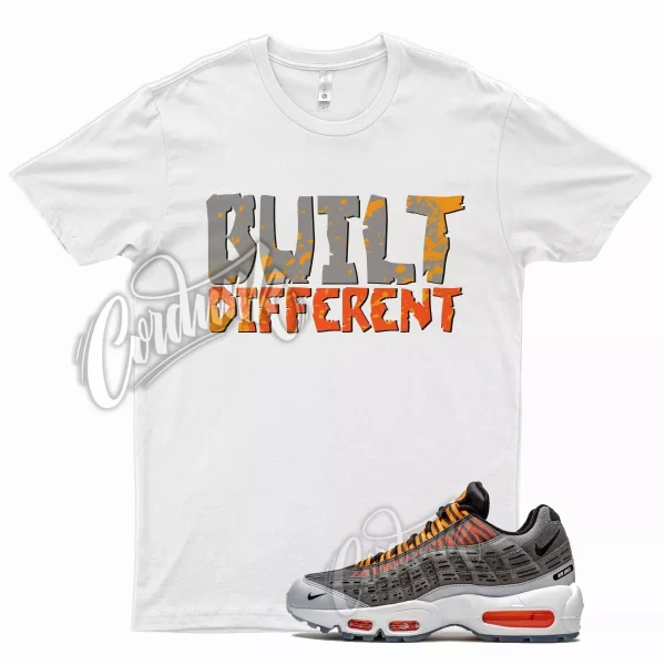 White BUILT T Shirt for N Air Max 95 Kim Jones Total Orange Cool Grey Dark Jezsport.com