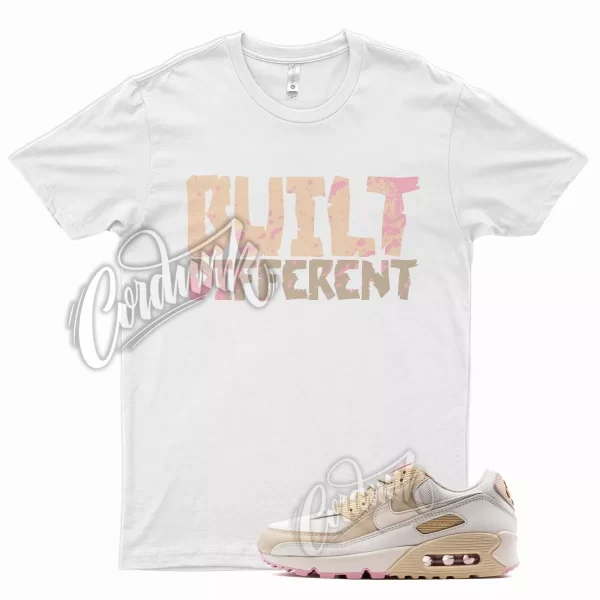 White BUILT T Shirt for N Air Max 90 Tan Pink Summit WMNS Brown Jezsport.com