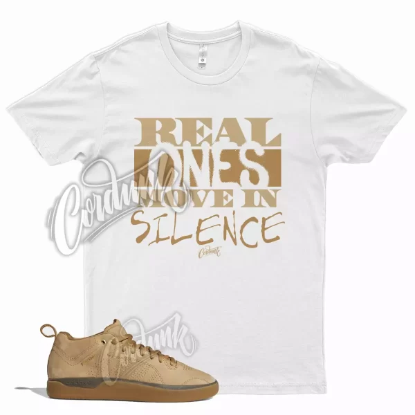 White R1 T Shirt for Tyshawn Cardboard Gold Metallic Gum Brown Tan Jezsport.com