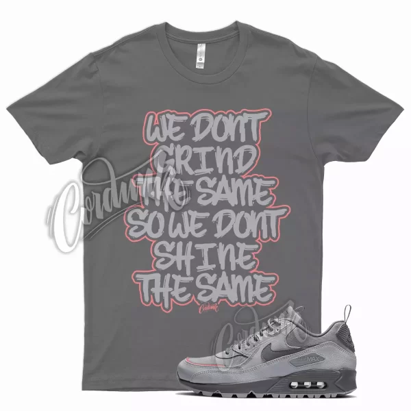 Grey GRIND T Shirt for Air Max 90 Surplus Wolf Cool Pink Salt Gray Jezsport.com