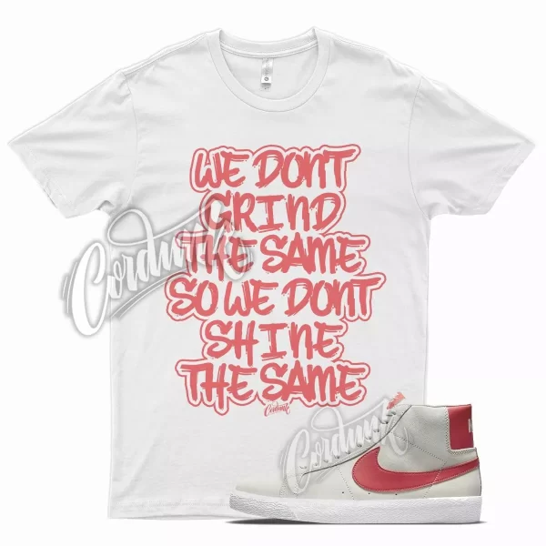 White GRIND Shirt for N SB Blazer Mid Summit Lobster Pink Red Coral Crimson Jezsport.com